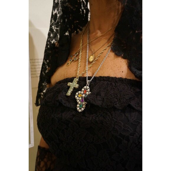 Black Lace Scarf Wonderful Vintage Accessories - Picture 2 of 4